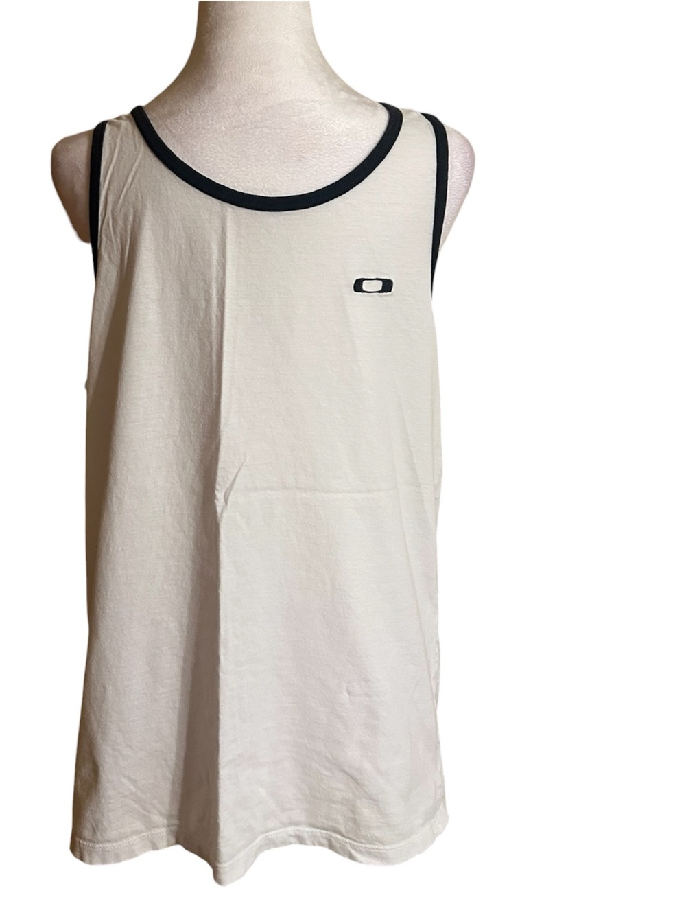 Oakley White Tank with Black Trim